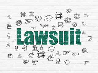 Image showing Law concept: Lawsuit on wall background