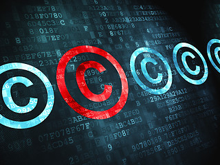 Image showing Law concept: Copyright on digital background