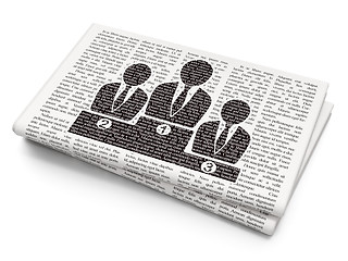 Image showing Law concept: Business Team on Newspaper background