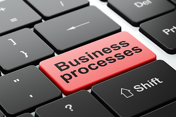 Image showing Business concept: Business Processes on computer keyboard background