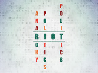 Image showing Politics concept: Riot in Crossword Puzzle