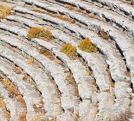 Image showing  broken  in  termessos  the old theatre 