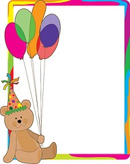 Image showing Birthday Bear Border