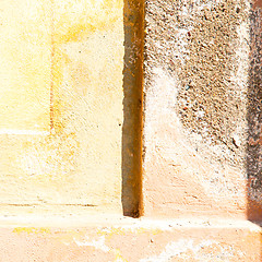 Image showing orange in europe italy old wall and antique contruction yellow  