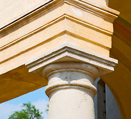 Image showing abstract old column in the  country  of europe italy and marble 