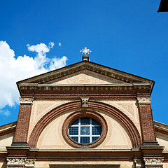 Image showing column old architecture in italy europe milan religion       and