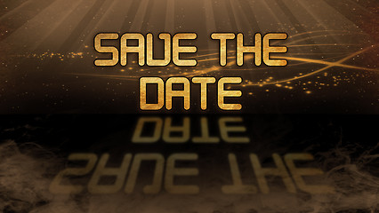 Image showing Gold quote - Save the date