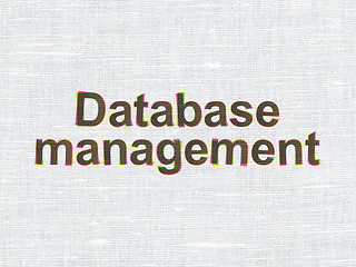 Image showing Database concept: Database Management on fabric texture background