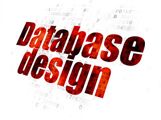 Image showing Software concept: Database Design on Digital background