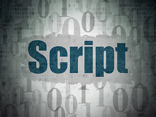 Image showing Database concept: Script on Digital Paper background