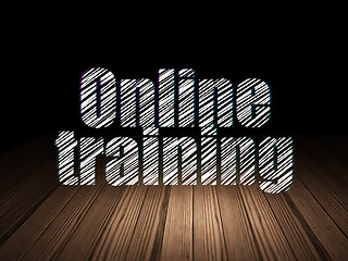 Image showing Education concept: Online Training in grunge dark room