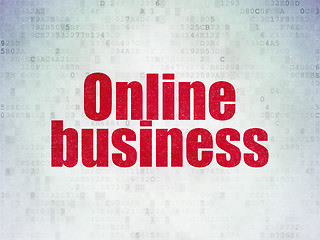 Image showing Finance concept: Online Business on Digital Paper background
