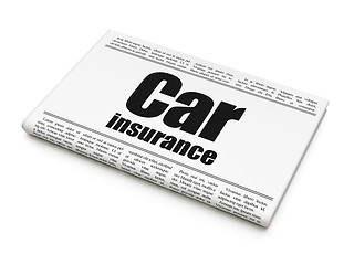 Image showing Insurance concept: newspaper headline Car Insurance