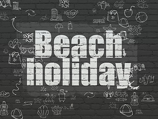 Image showing Travel concept: Beach Holiday on wall background
