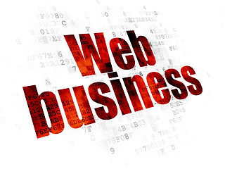 Image showing Web design concept: Web Business on Digital background