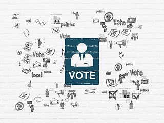Image showing Politics concept: Ballot on wall background