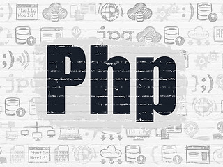 Image showing Database concept: Php on wall background