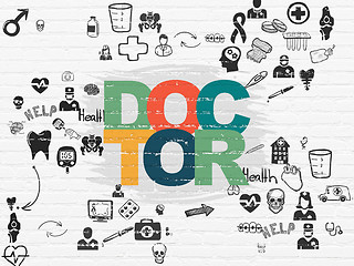 Image showing Healthcare concept: Doctor on wall background