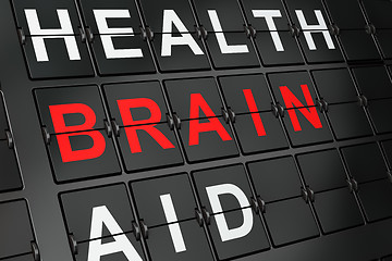 Image showing Healthcare concept: Brain on airport board background