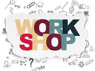 Image showing Learning concept: Workshop on Torn Paper background