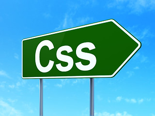 Image showing Software concept: Css on road sign background