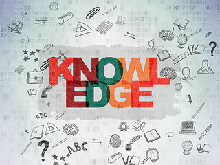 Image showing Learning concept: Knowledge on Digital Paper background