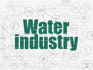 Image showing Industry concept: Water Industry on wall background