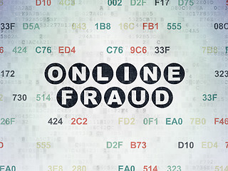 Image showing Protection concept: Online Fraud on Digital Paper background