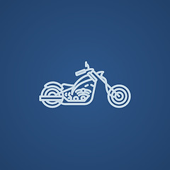 Image showing Motorcycle line icon.