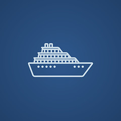 Image showing Cruise ship line icon.