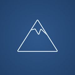 Image showing Mountain line icon.