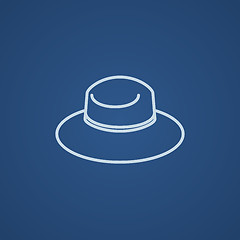 Image showing Summer hat line icon.