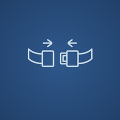Image showing Seat belt line icon.