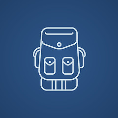 Image showing Backpack line icon.