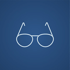 Image showing Eyeglasses line icon.