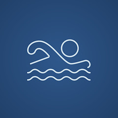 Image showing Swimmer line icon.