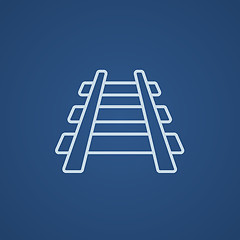 Image showing Railway track line icon.