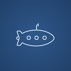 Image showing Submarine line icon.