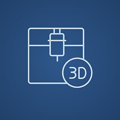 Image showing Tree D printing line icon.