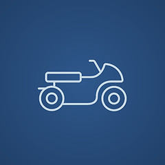 Image showing Motorcycle line icon.