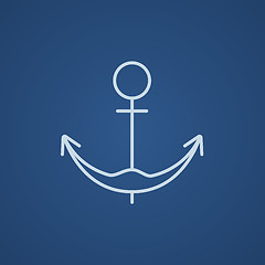 Image showing Anchor line icon.