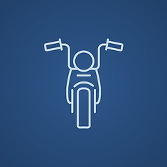 Image showing Motorcycle line icon.