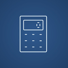 Image showing Calculator line icon.