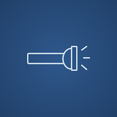 Image showing Flashlight line icon.