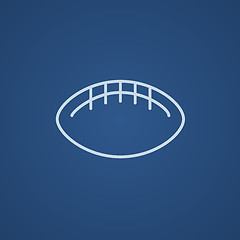 Image showing Rugby football ball line icon.