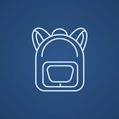 Image showing Backpack line icon.