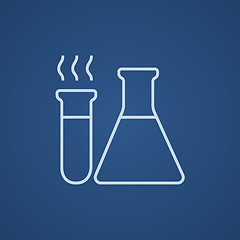 Image showing Laboratory equipment line icon.