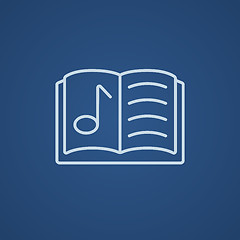 Image showing Music book line icon.