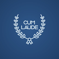 Image showing Laurel wreath line icon.