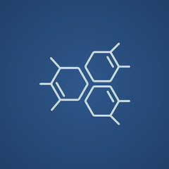 Image showing Chemical formula line icon.